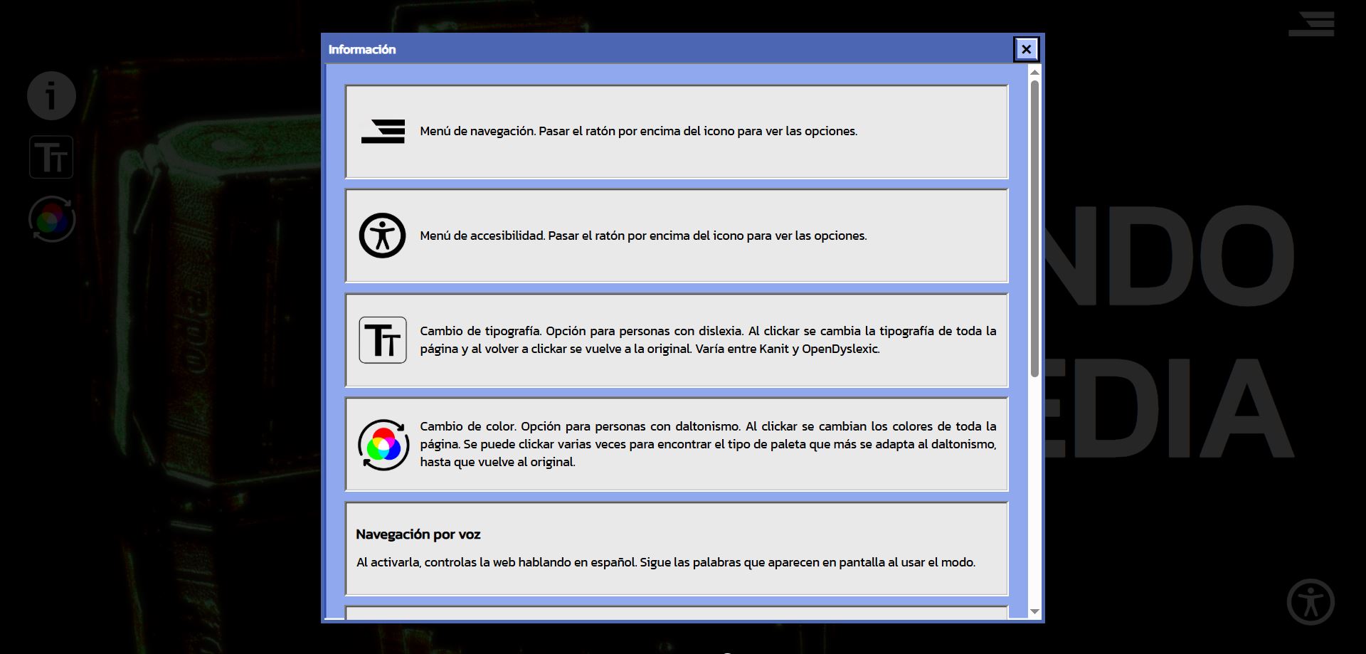 Sitio web accesible